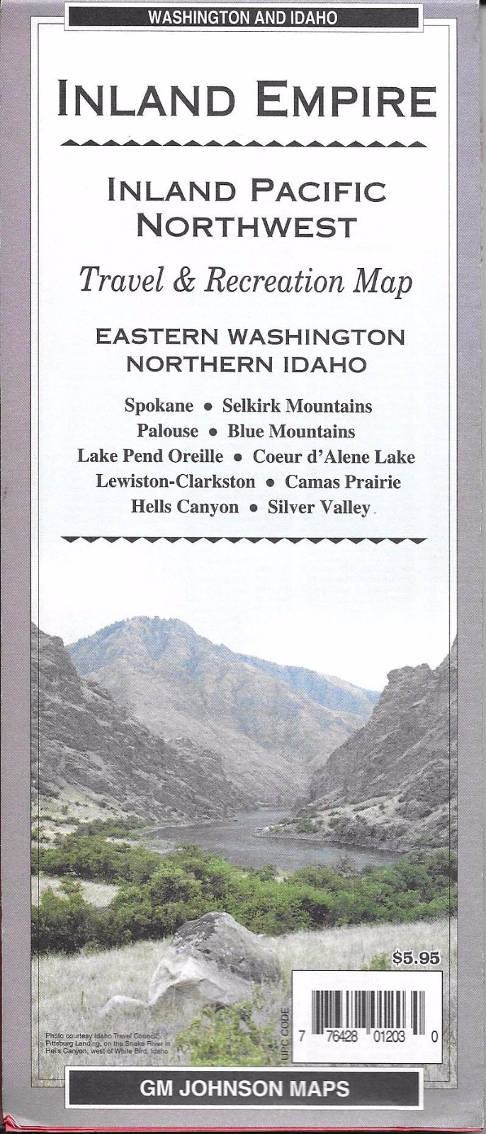 Map of Inland Empire - Pacific Northwest, Washington Oregon & Idaho, by GMJ Maps