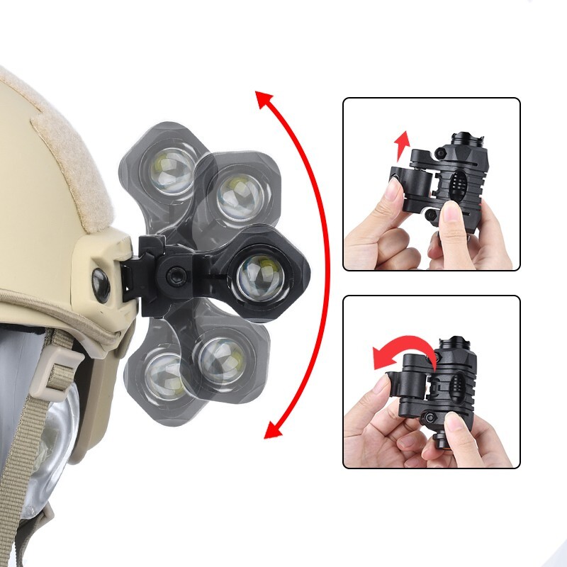 Tactical FAST Helmet Lamp Portable Headlight LED Mini Flashlight Hunting Light