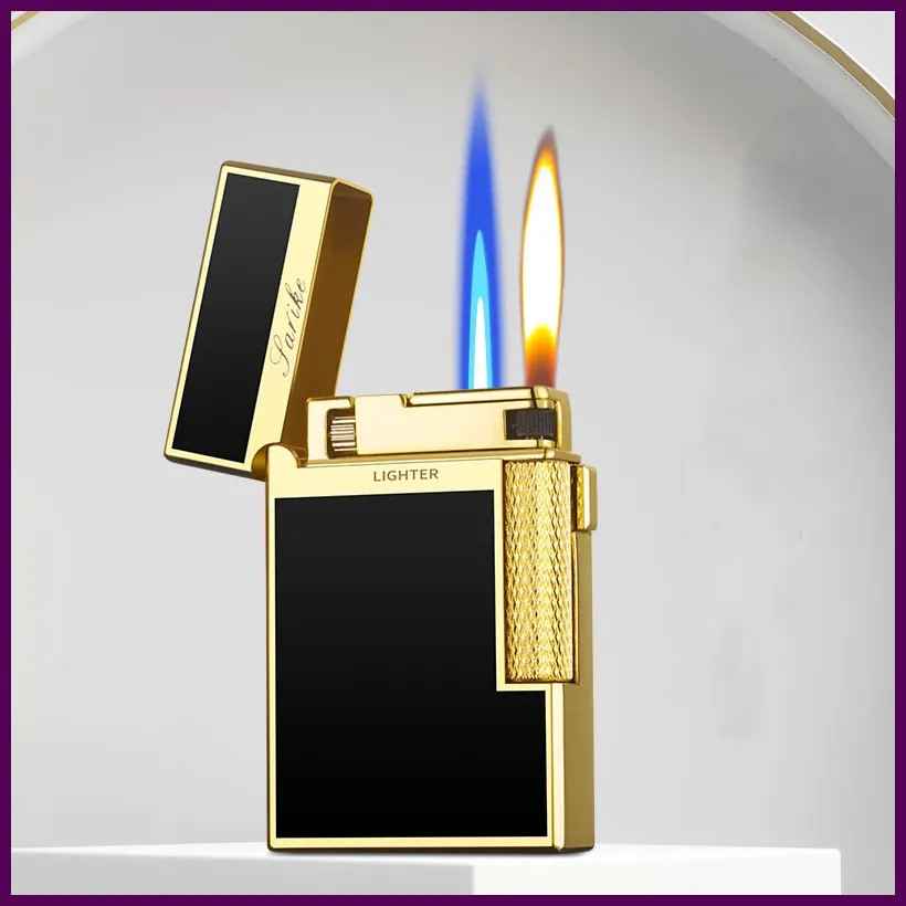 Metal Windproof Cigar Cigarette Lighter Jet Torch Gas Two Types Flames.
