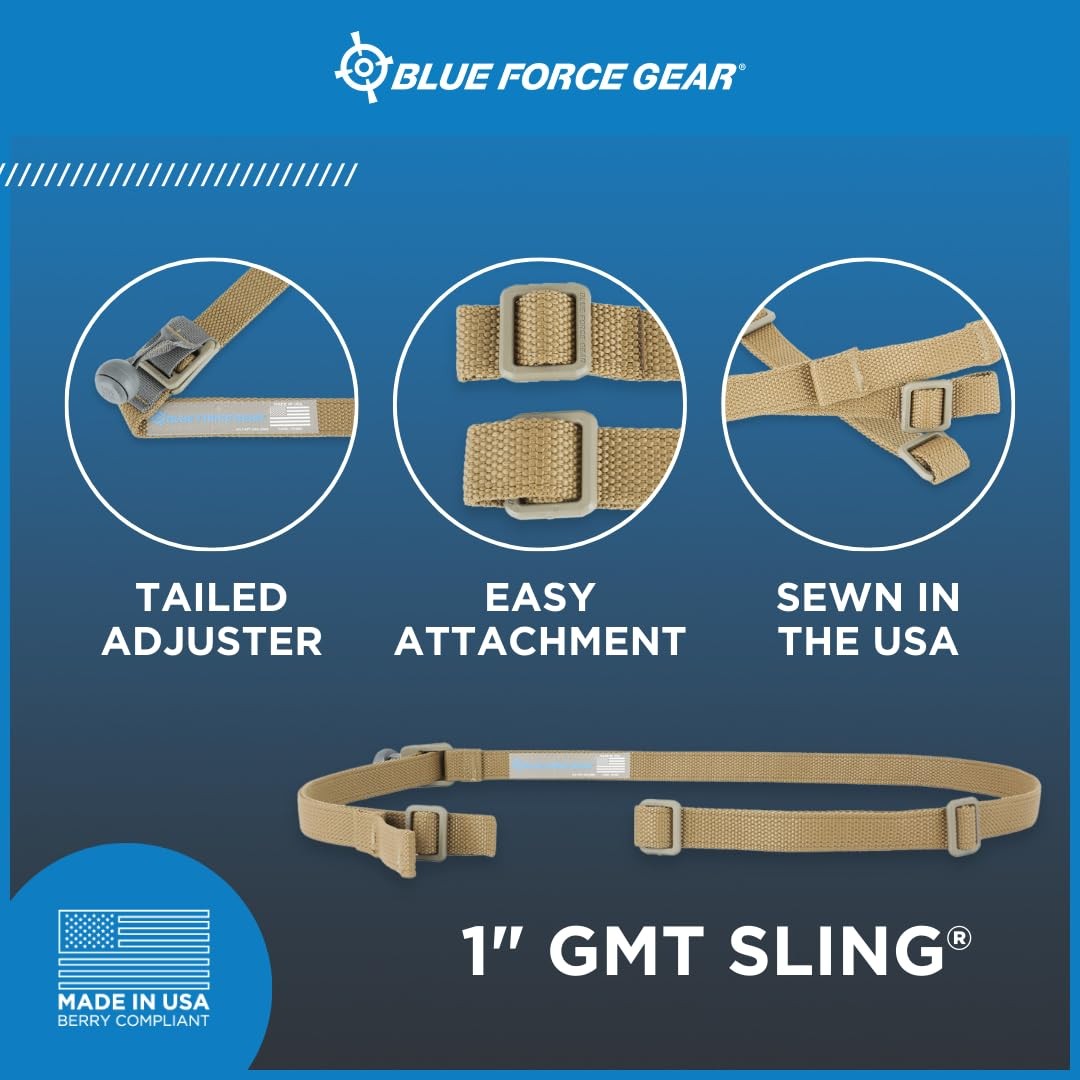 Blue Force Gear GMT Sling - Adjustable Nylon Strap w/ Double-Locking Buckle