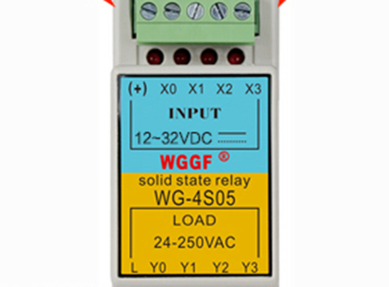 Rail relay module WG-4S05 220v DC control AC 7A