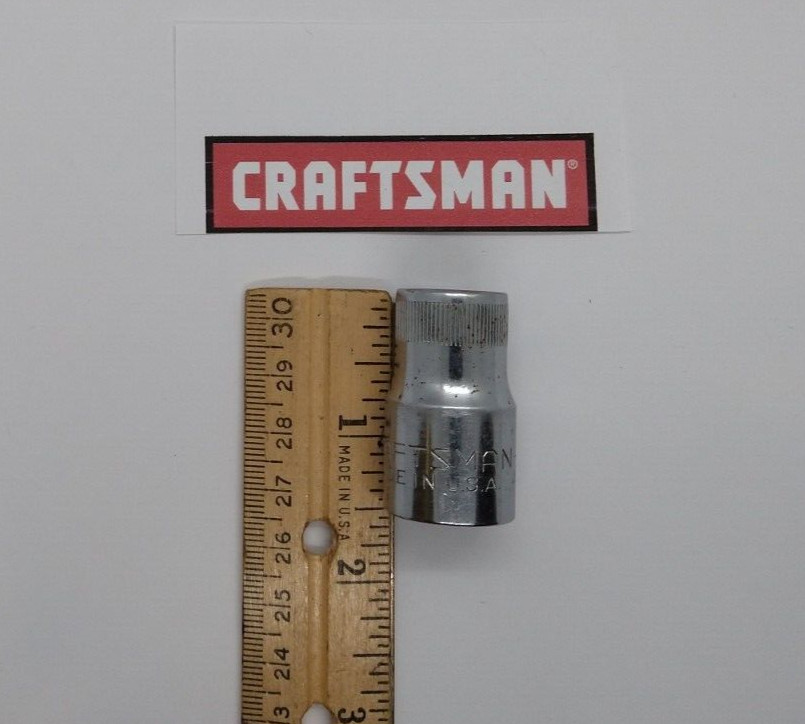 Vintage Craftsman  12mm 12 Point 1/2" Dr Shallow Socket  VV 44233 Top Knurl USA