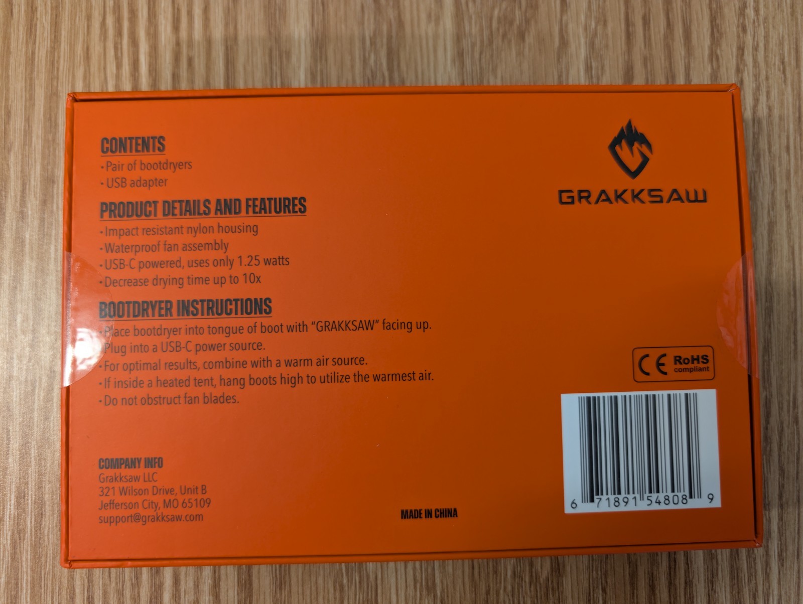 Grakksaw Backcountry Bootdryer