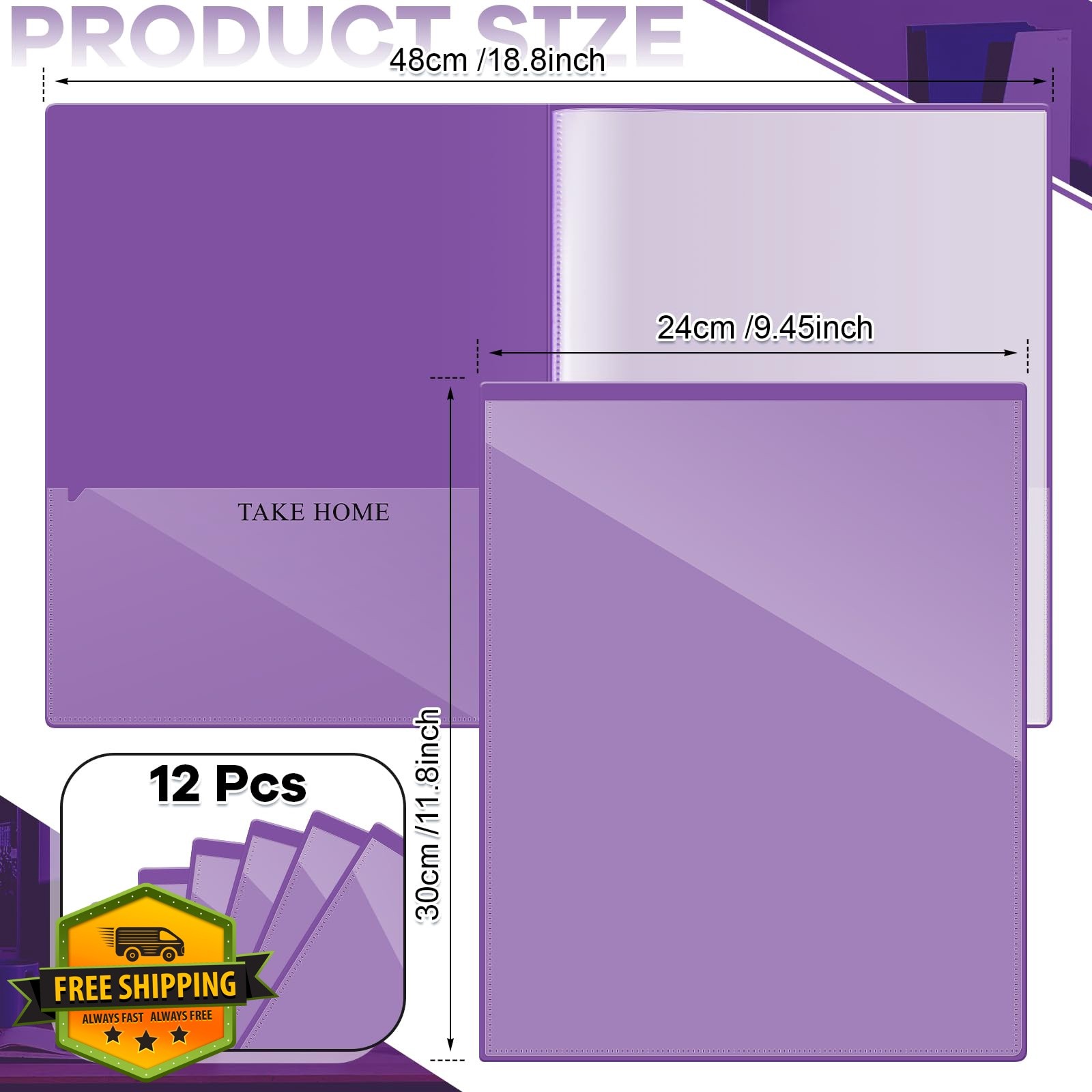 Henoyso 12 Purple Folders