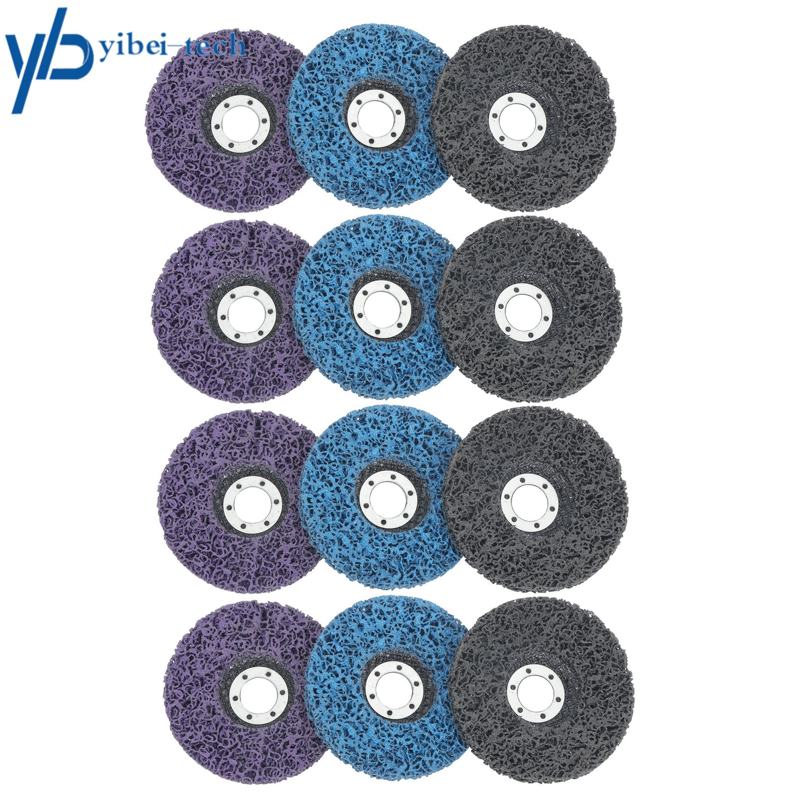 12PCS 3 Color 4-1/2"×7/8" Paint Stripping Discs for Angle Grinder Metal Rust