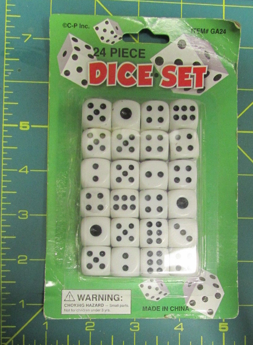 NEW IN Package 24 piece Dice Set CP INC - Large dot for 1 no game instructions