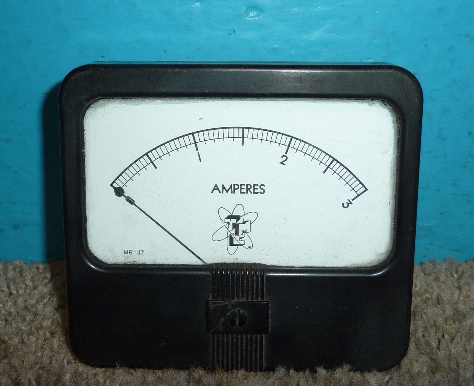 Technical Materiel Corp. Amperes Panel Meter 0-3 Amps Model MR-117