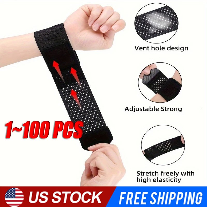 Adjustable Sports Wrist Band Brace Wrap Support Strap Carpal Tunnel Bandage Lot