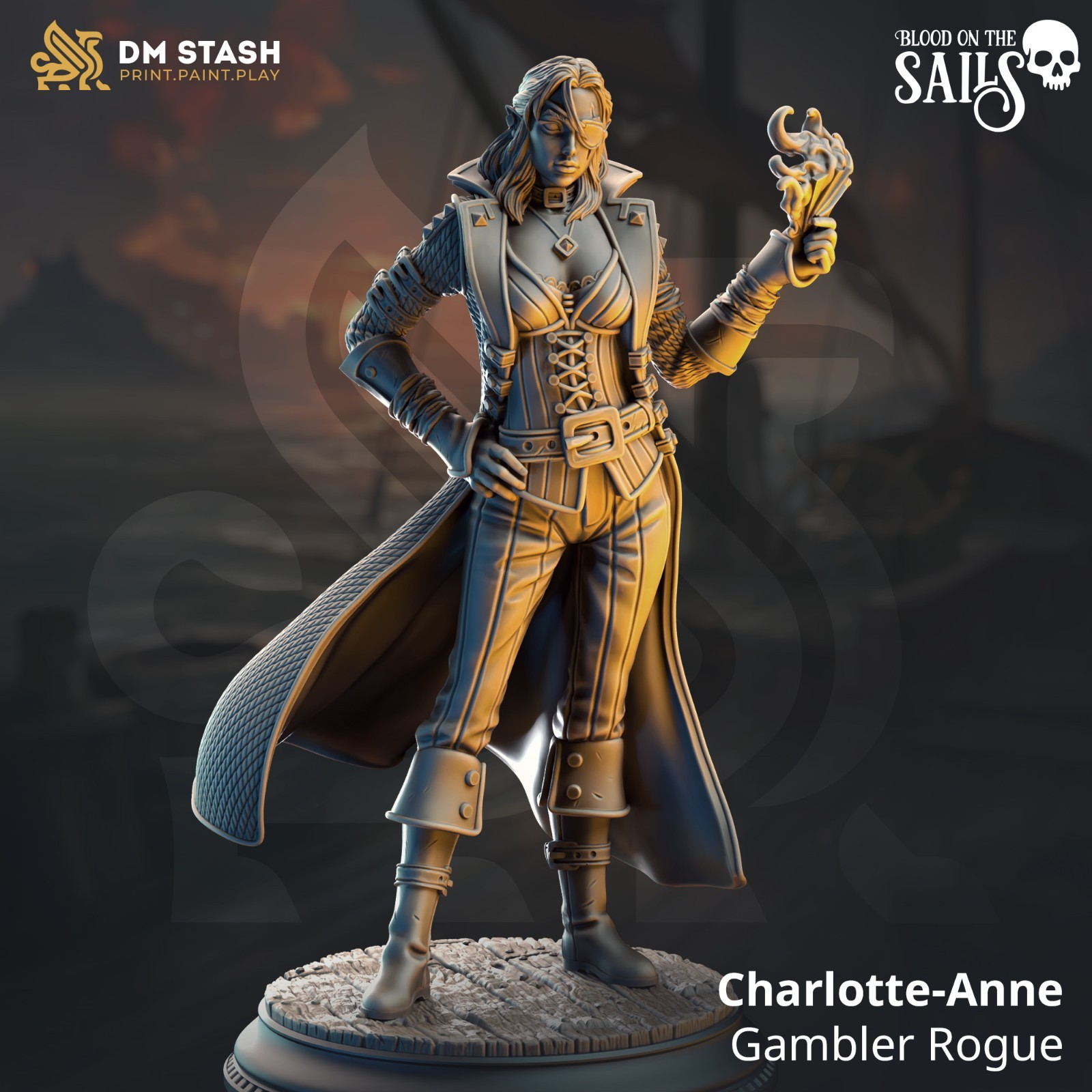 Dungeons & Dragons Elf Rogue Sorcerer Miniature - Charlotte - DnD RPG Wargames