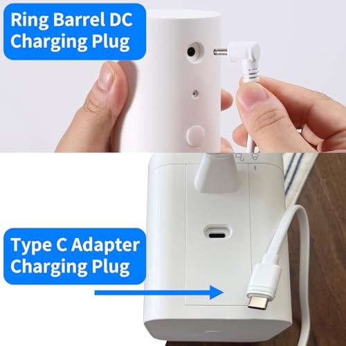 Ring Camera Solar Panel, 5W Solar Charger Compatible with Rings White-1Pack