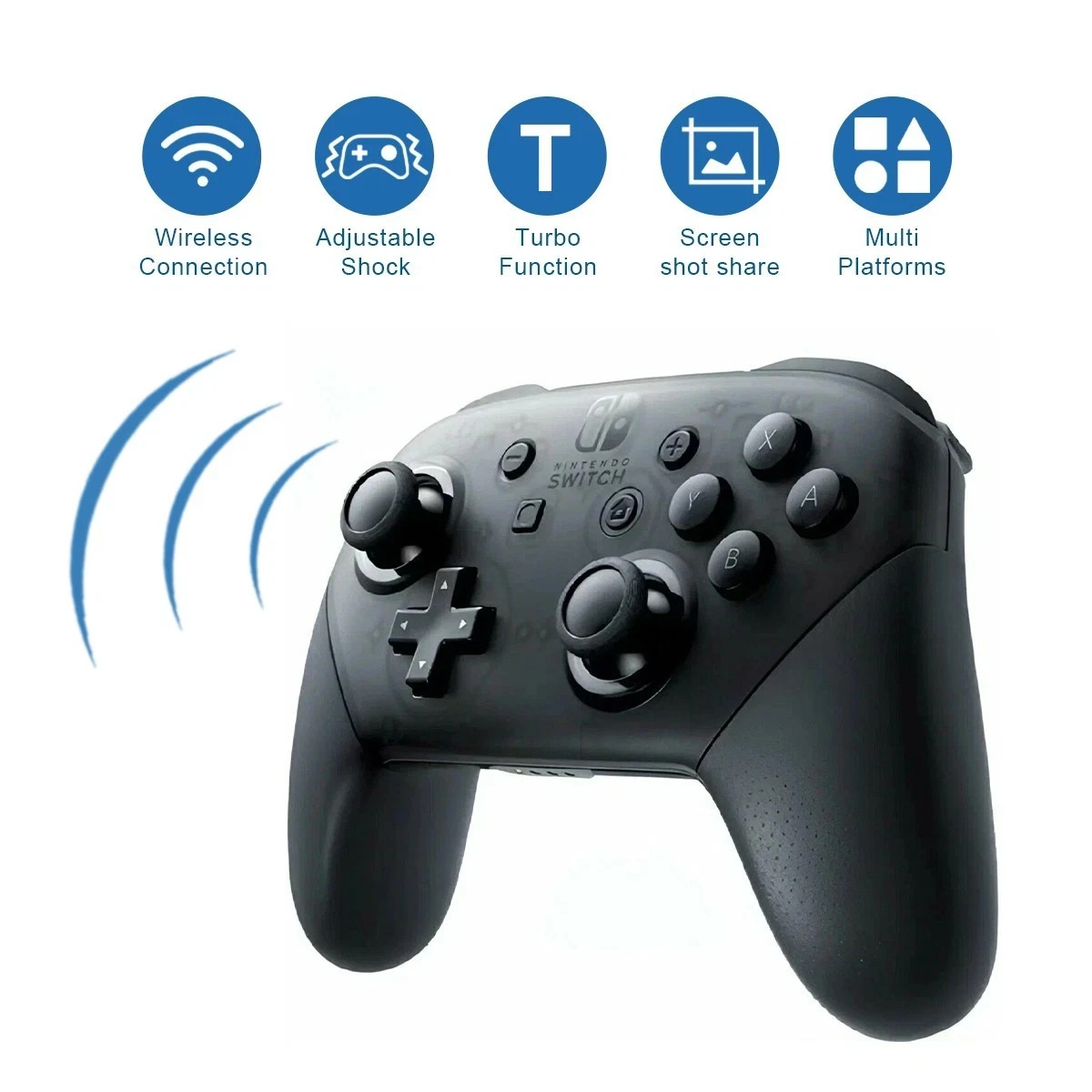 Wireless Controller Nintendo Switch Pro Black Color Full Function NFC