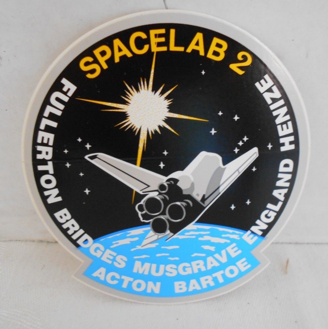 NASA Space Shuttle Fullerton Bridge Mission Spacelab 2  Decal Sticker 3.5"