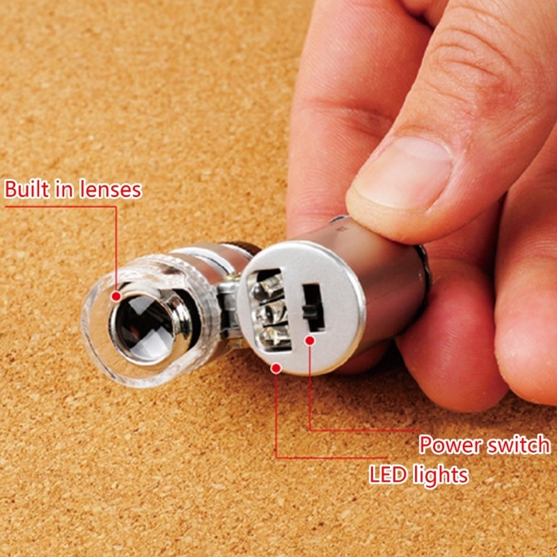 Handheld Microscope with 60X Magnification for Field Use & Scientific Research
