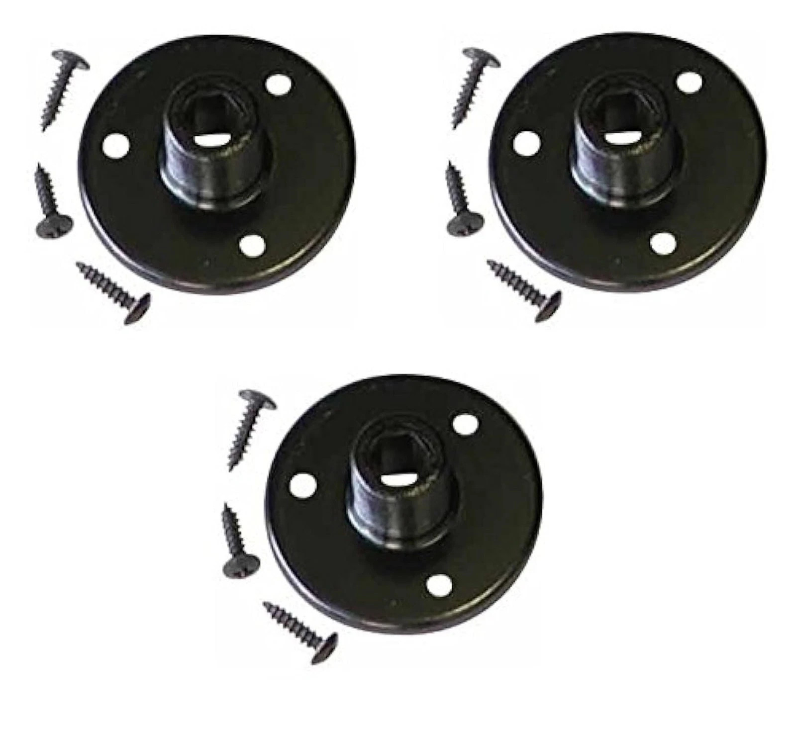 Audio2000'S AST4264BX3 3-Pack Black Microphone Gooseneck Table Mounts with 5/...