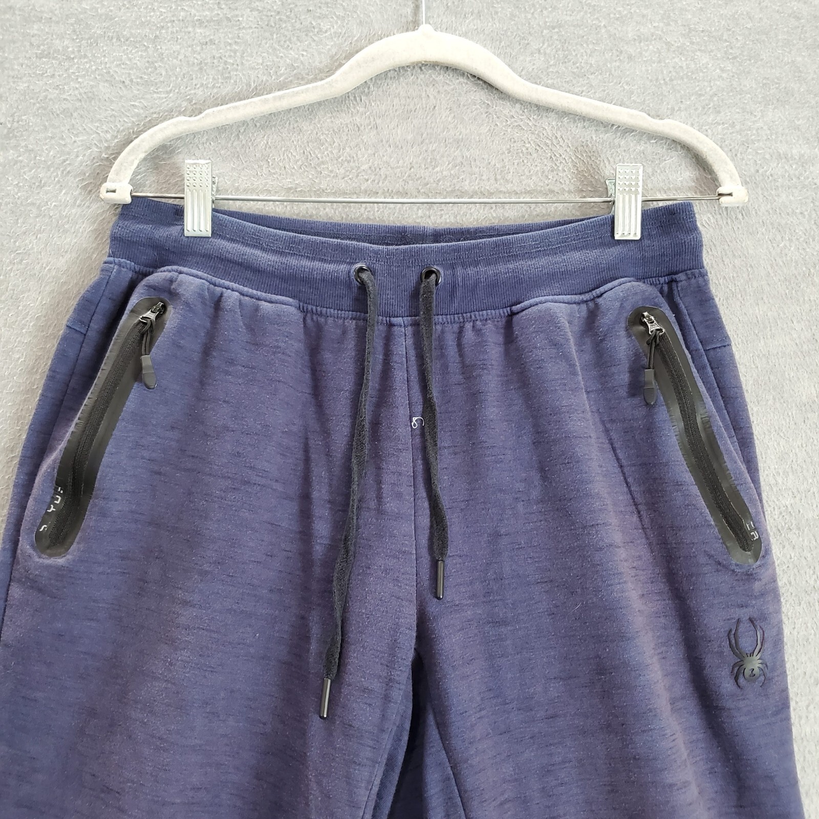 Spyder Active Men Activewear Pants M Blue ProWeb Jogger Zip Pockets