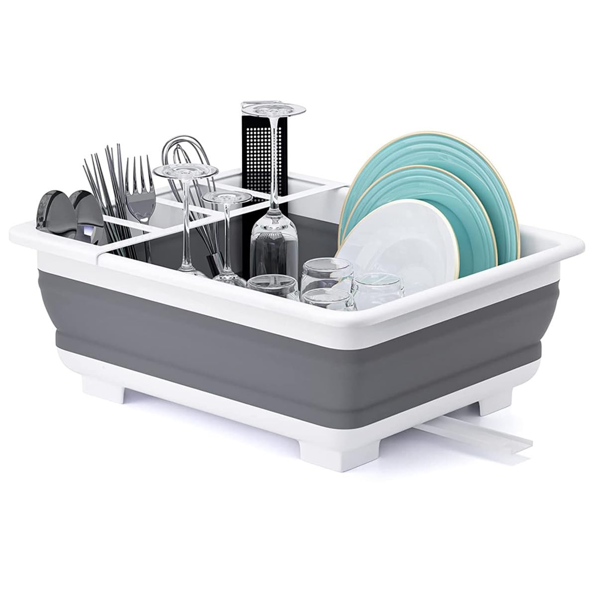 Collapsible Dish Drying Rack Portable Kitchen Drainer for RV Camping