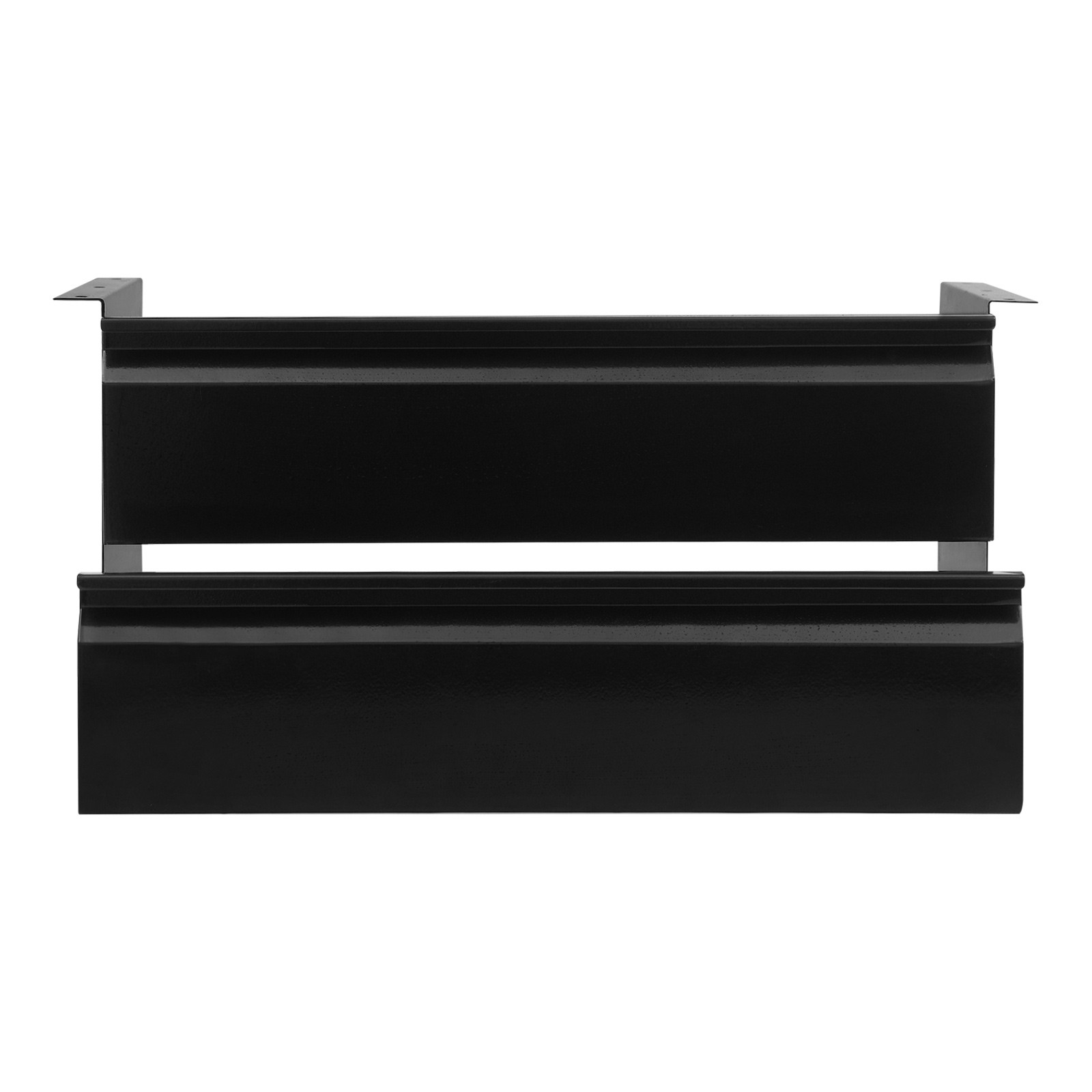 Black Dual Level 16" Pull Out Under Desk Storage Drawer Set
