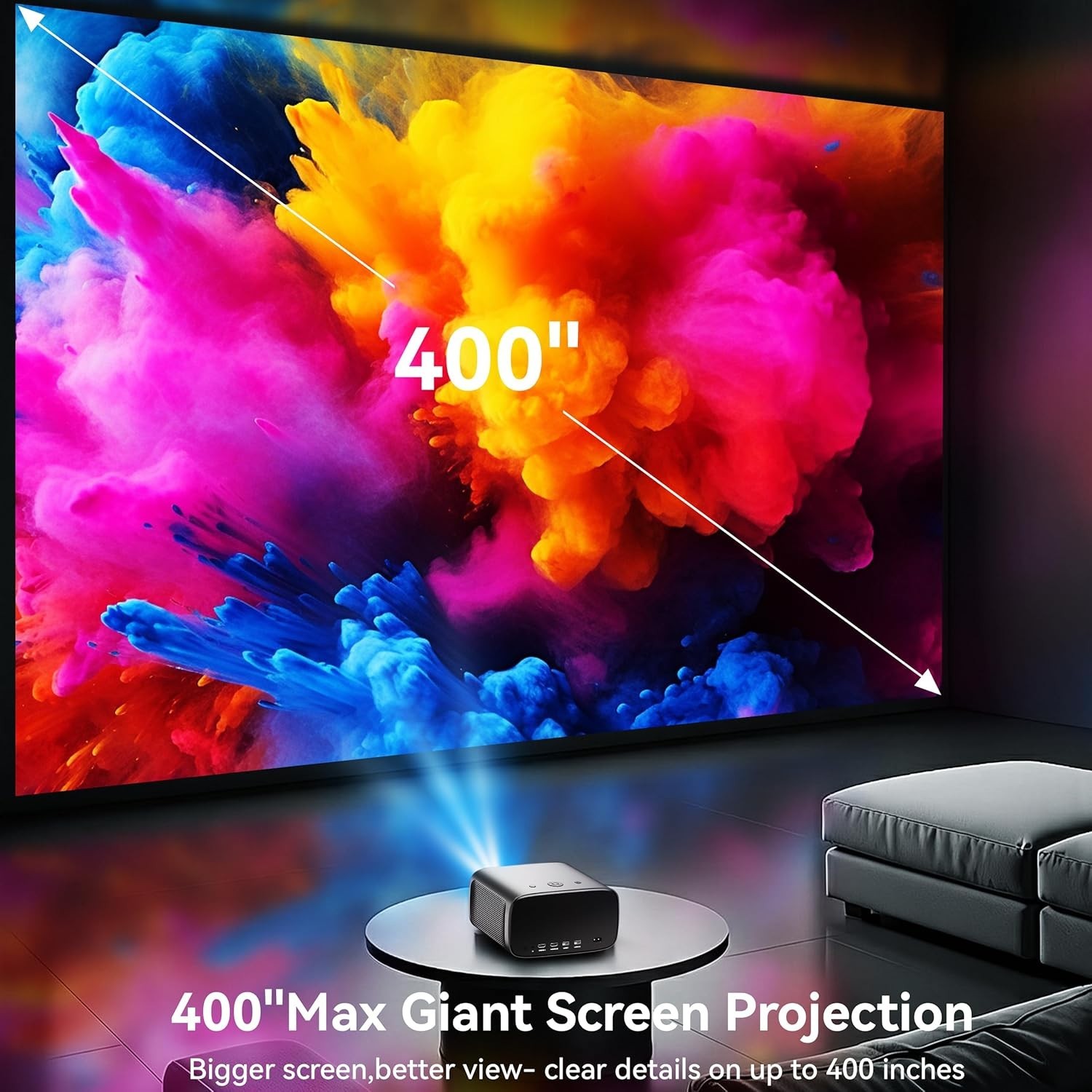 Smart Projector with WiFi and Bluetooth Built-in Streaming Apps Bundle