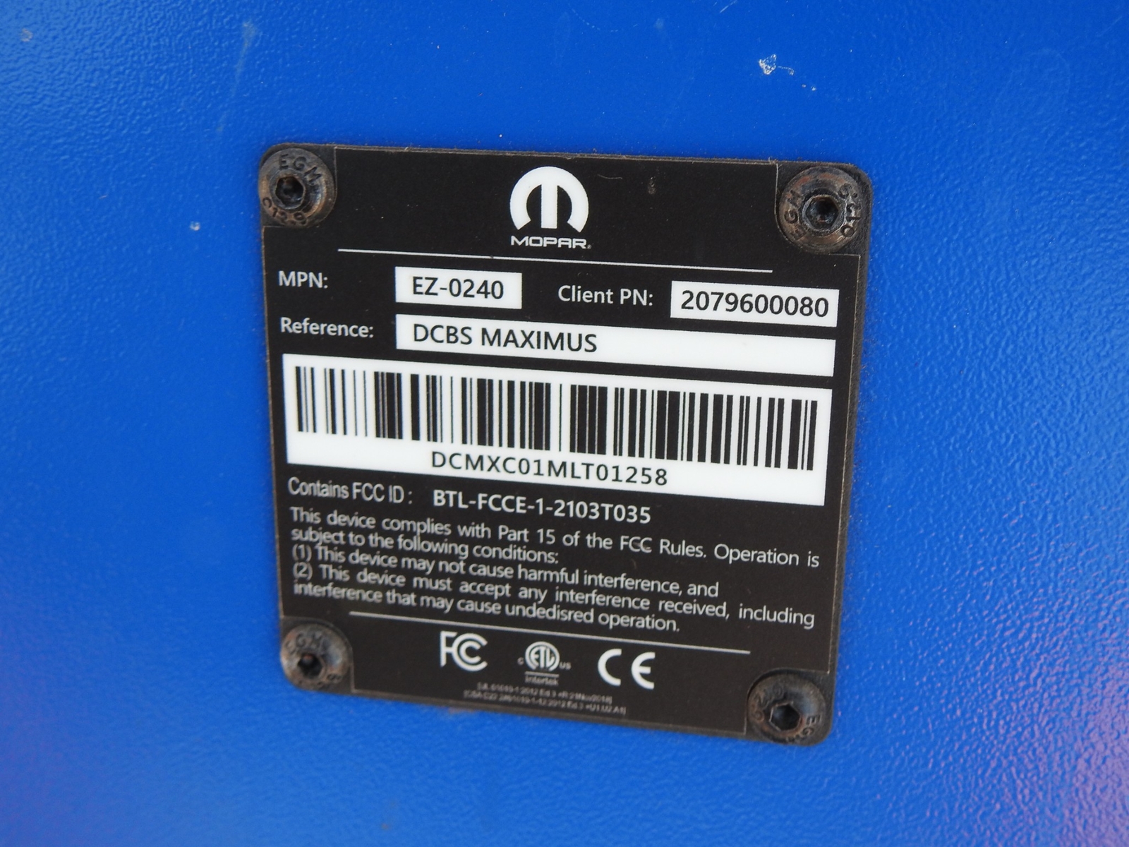 Mopar EZ-0240 DCBS Maximus Complete Battery Diagnostic System E-XTEQ