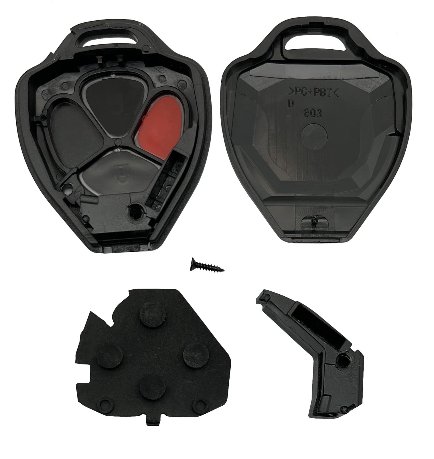 Key Fob Shell Case Replacement Fits for Toyota 4Runner Corolla Matrix Black