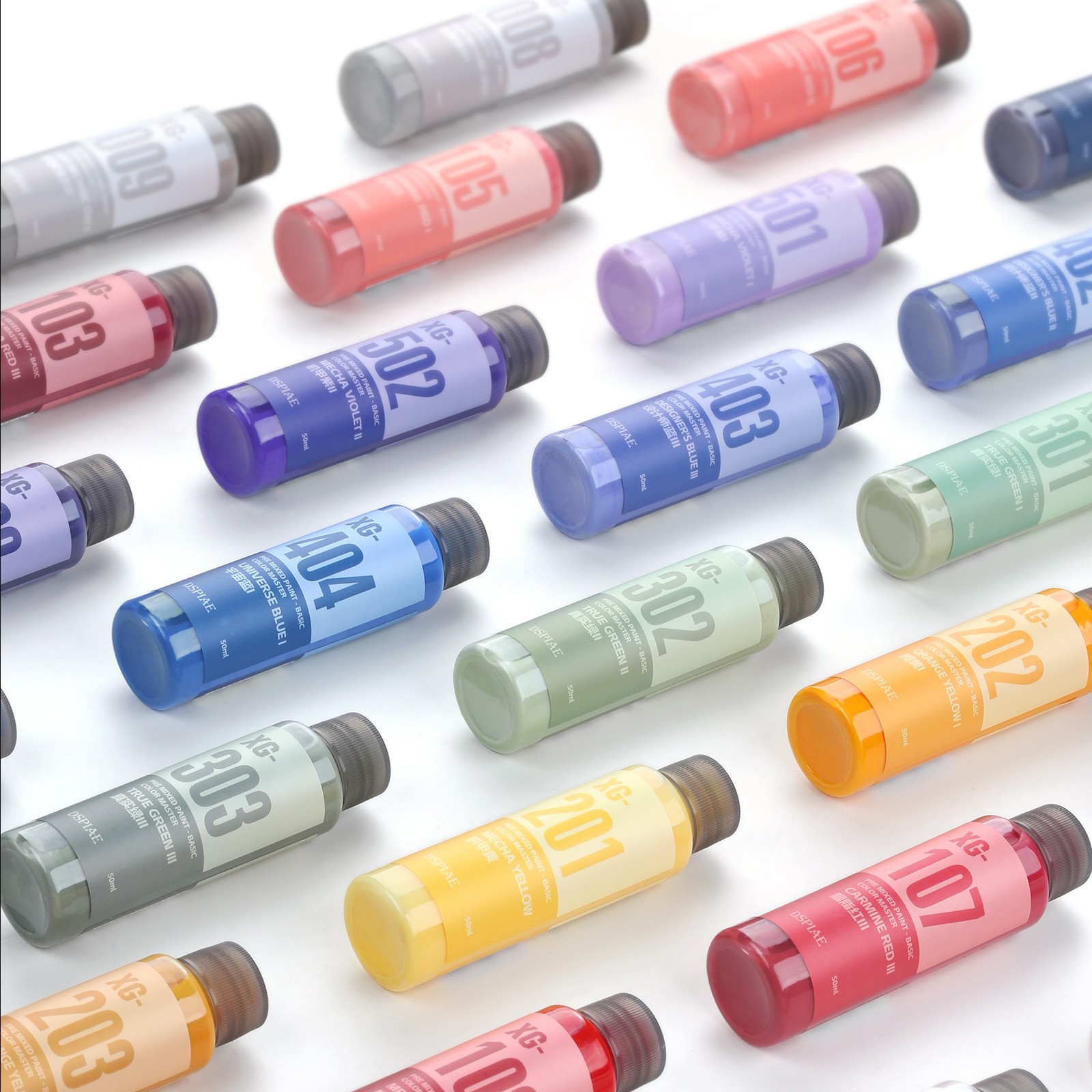 DSPIAE XG Series Water-based Pre-mixed Paint 50ML Basic Color Master