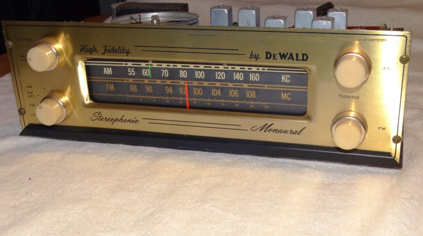 Dewald Vintage Tube FM/AM Stereo Tuner N 1000B *Nice Condition*Parts/Repair**