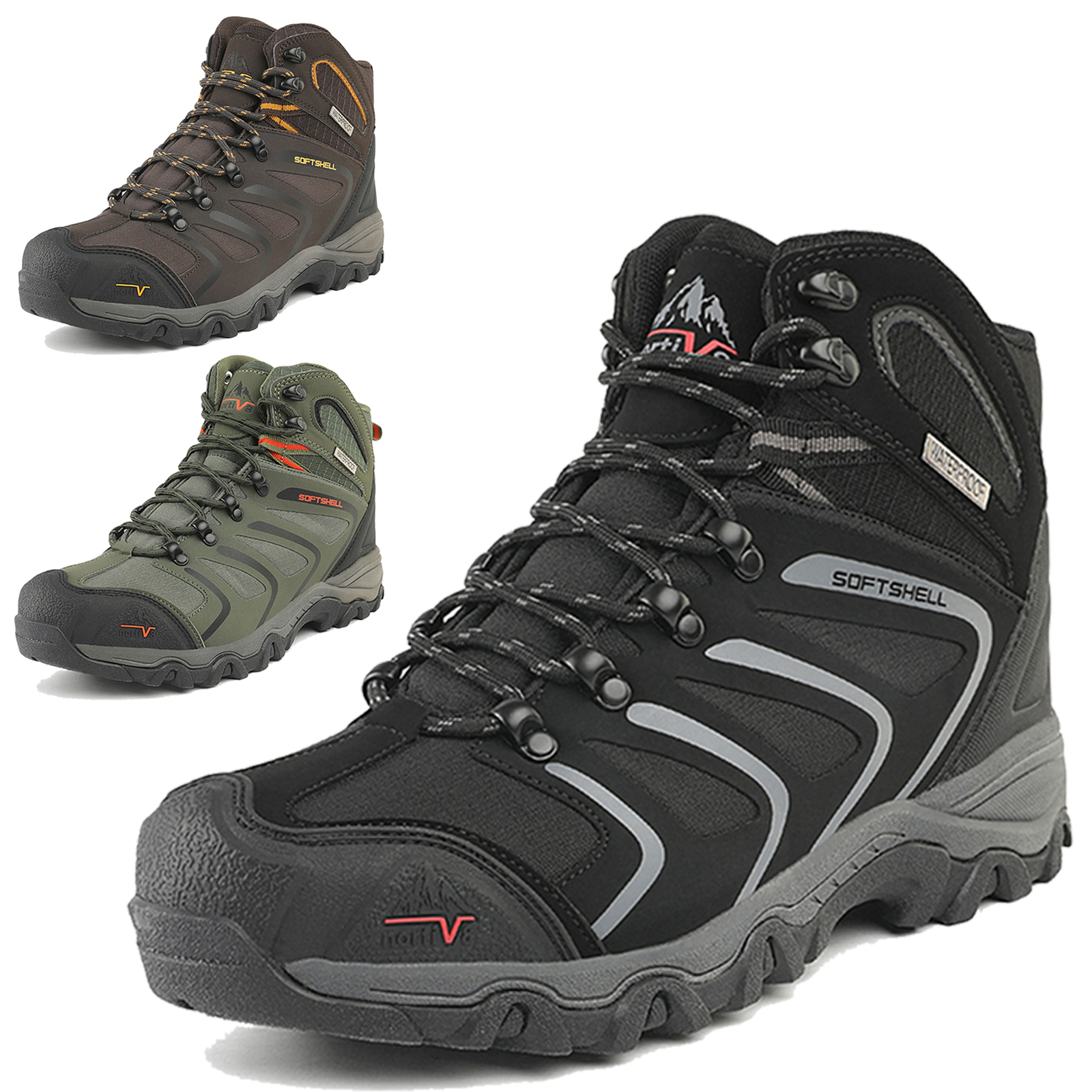 Mens Hiking Boots WIDE SIZE Outdoor Waterproof Non-slip Trekking Trails Boots