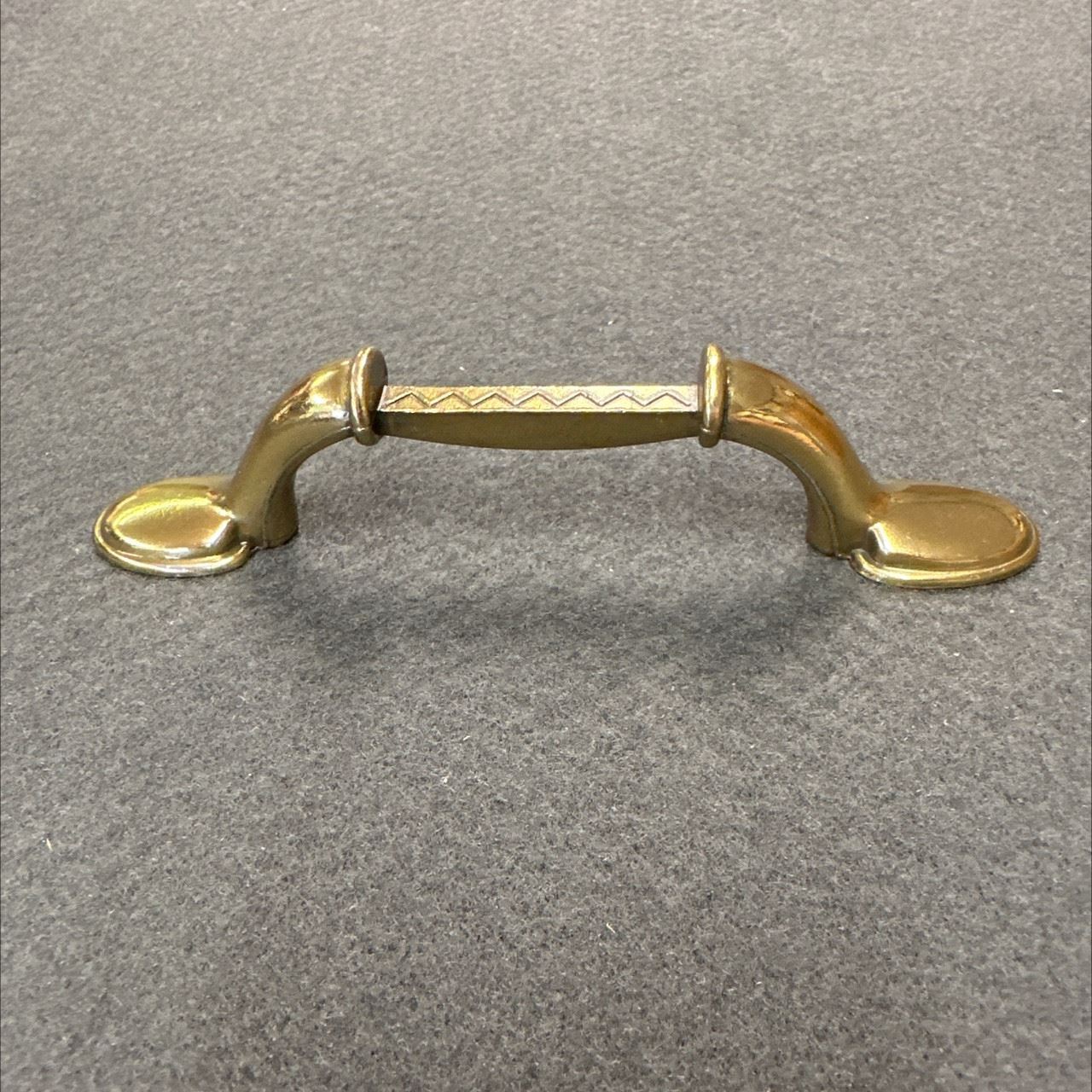 3" Spoon Foot Pull Without Insert Antique Brass