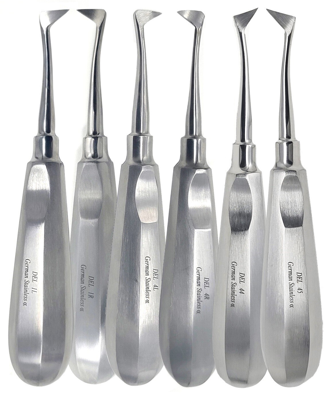 GERMAN 6 EA CRYER LEFT RIGHT DENTAL TOOTH EXTRACTING ELEVATOR SMALL LARGE MEDIUM