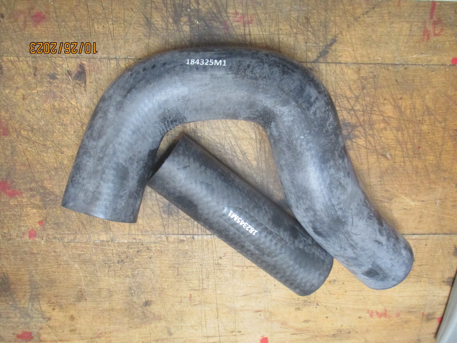 MASSEY FERGUSON 50, RADIATOR HOSE SET, UPPER & LOWER, NEW #184325M1 & 180085M1