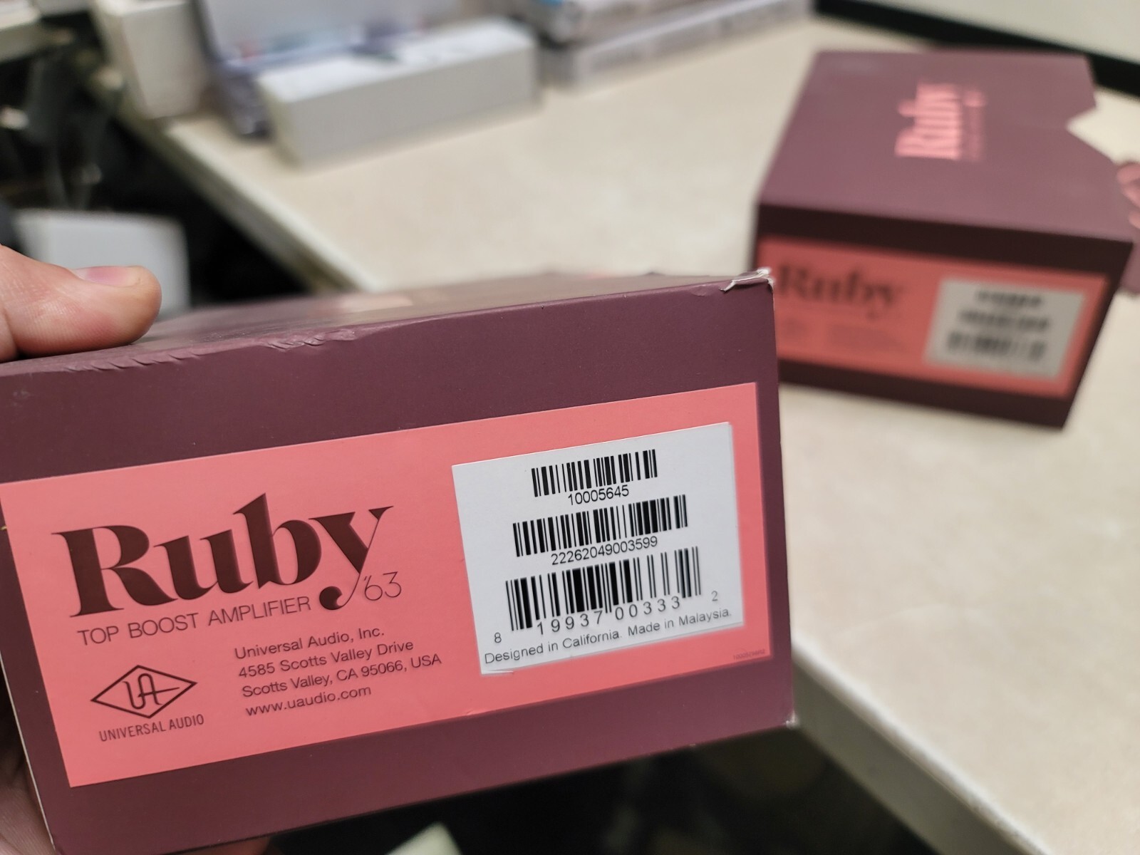 Universal Audio Ruby '63 Top Boost Amplifier Pedal Open Box