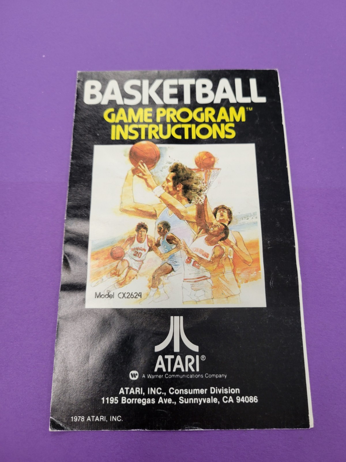 ATARI BASKETBALL VIDEO GAME ENGLISH INSTRUCTIONS BOOK