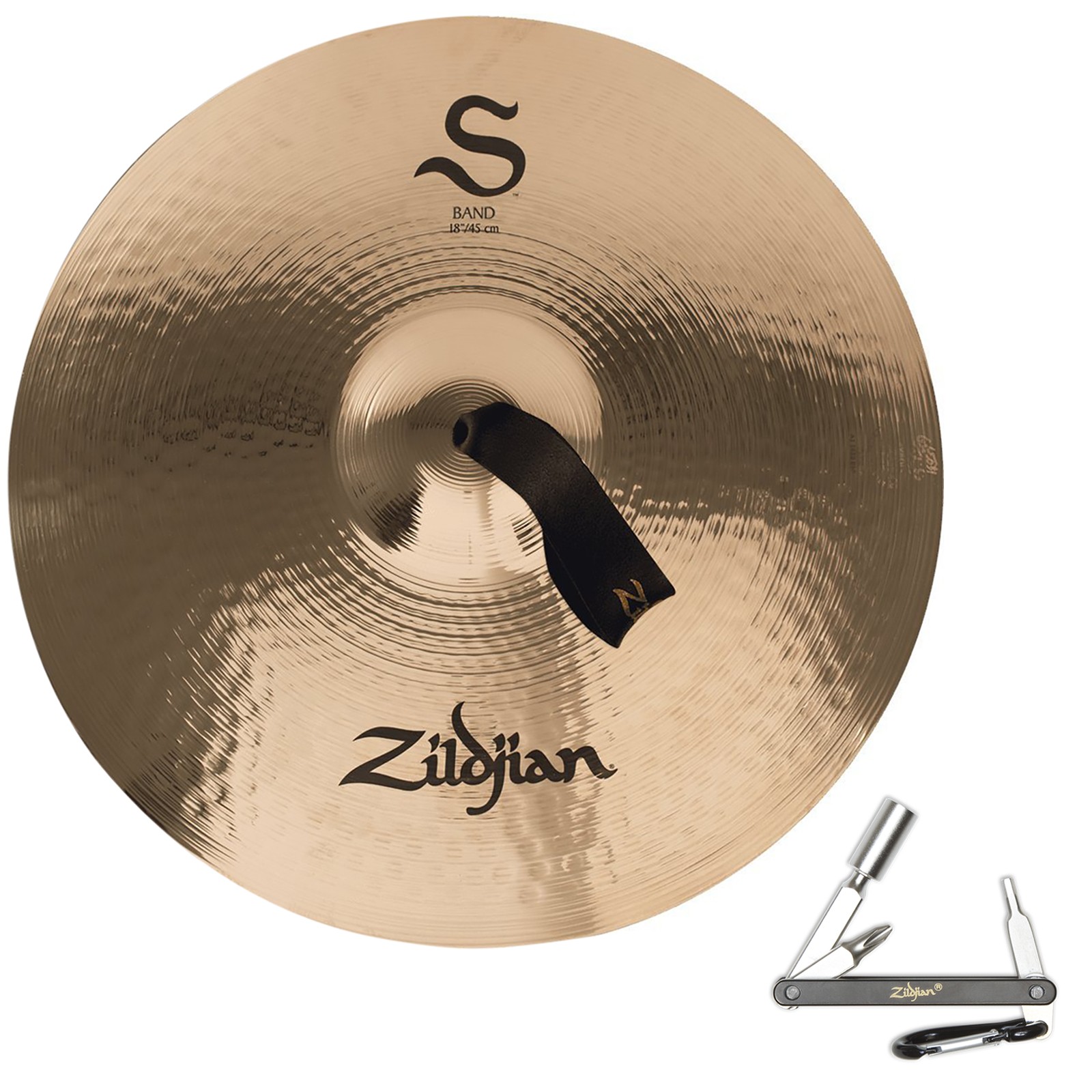 ZILDJIAN S18BO 18" S FAMILY BAND ONE HAND CYMBAL W/ BRIGHT SOUND BRILLIANT ZKEY