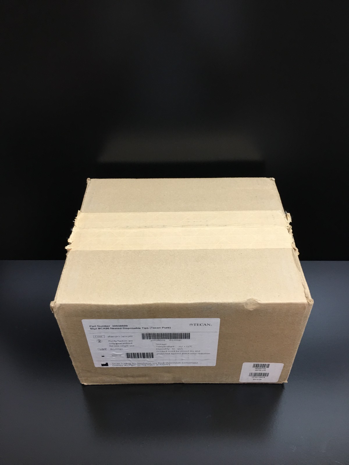 TECAN Cat No 30038609 MCA96 Nested Disposable Tips Tecan Pure 50uL Case