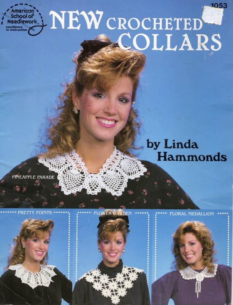 VTG!AMERICAN SCHOOL OF NEEDLEWORK NEW CROCHETED COLLARS