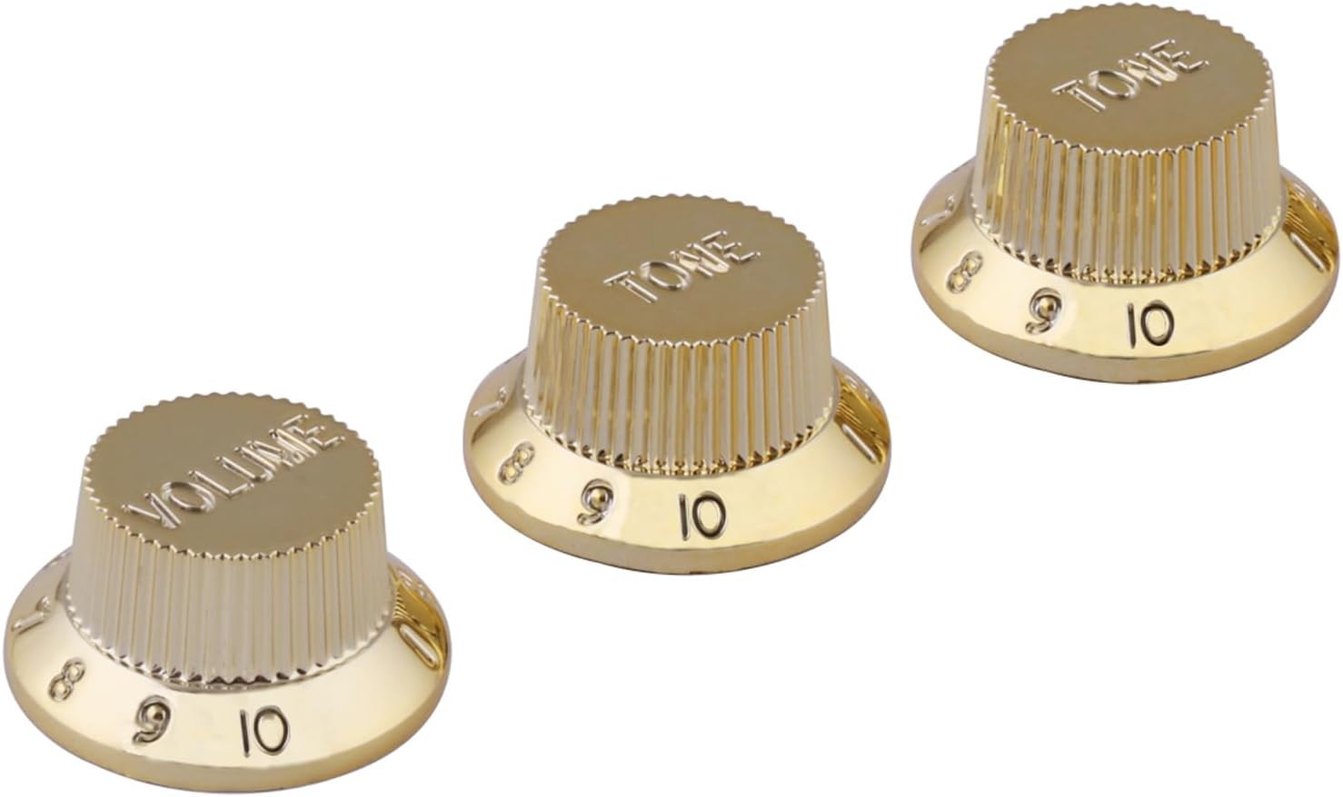 3pcs Gold Guitar Volume Tone Control Knobs Set Fit Strat ST