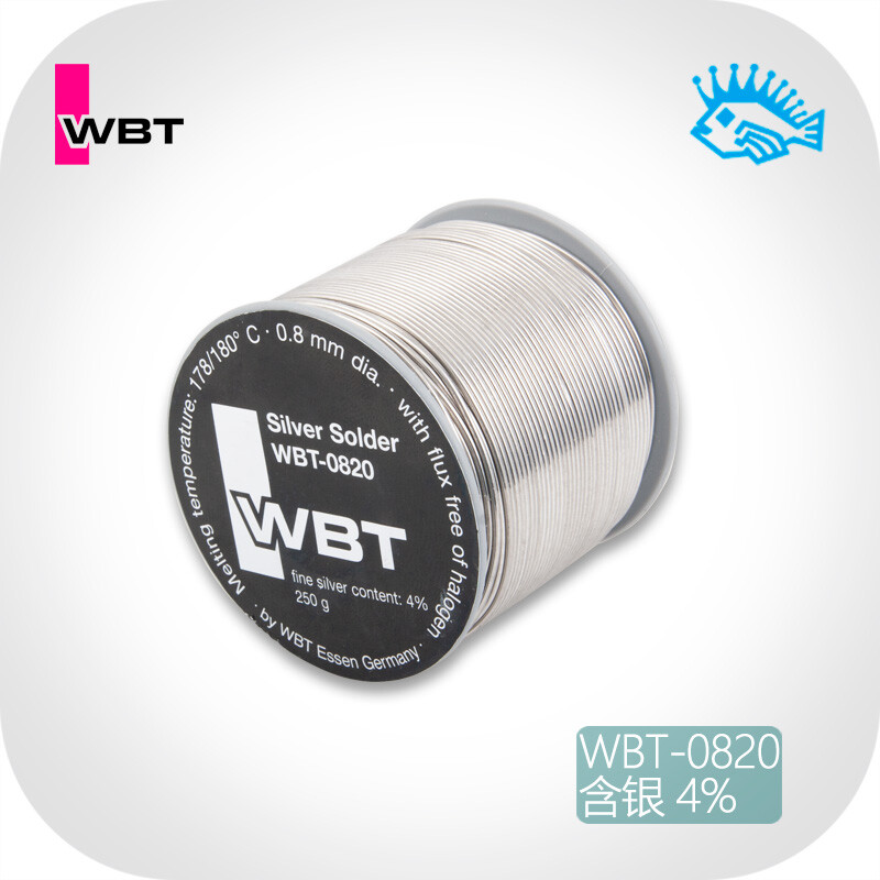 German original fidelity WBT-0820 0.8mm silver 4% fever audio solder wire