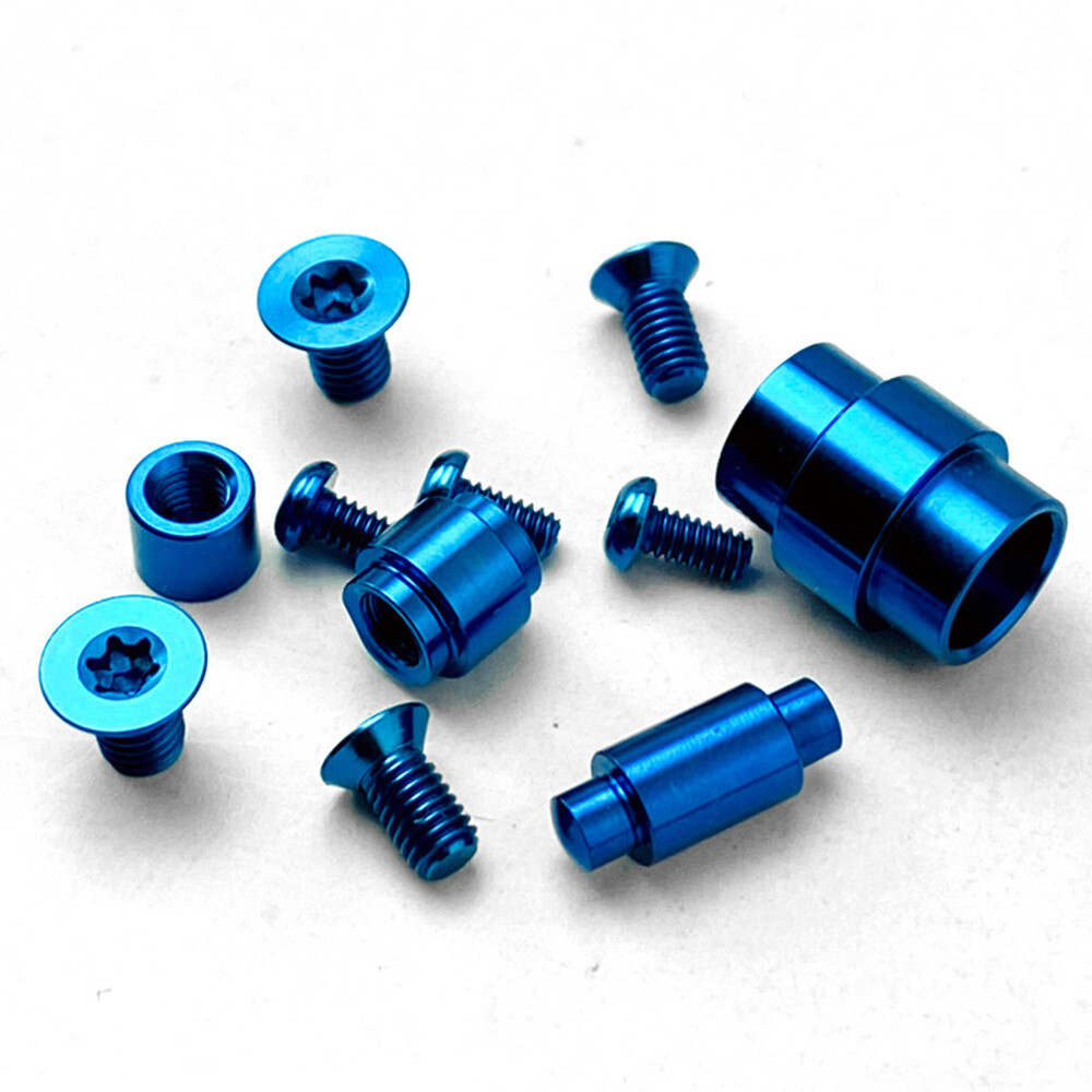 Blue Spacer Screws Pivot Lanyard Tube For Spyderco Para 3 Knife US SHIPPING
