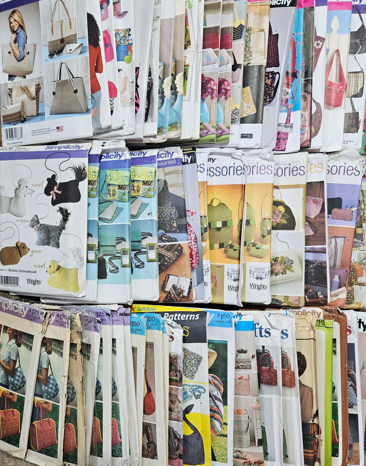 Simplicity Craft Sewing Patterns Handbags Totes Purses Travel Bags VarietyU-Pick