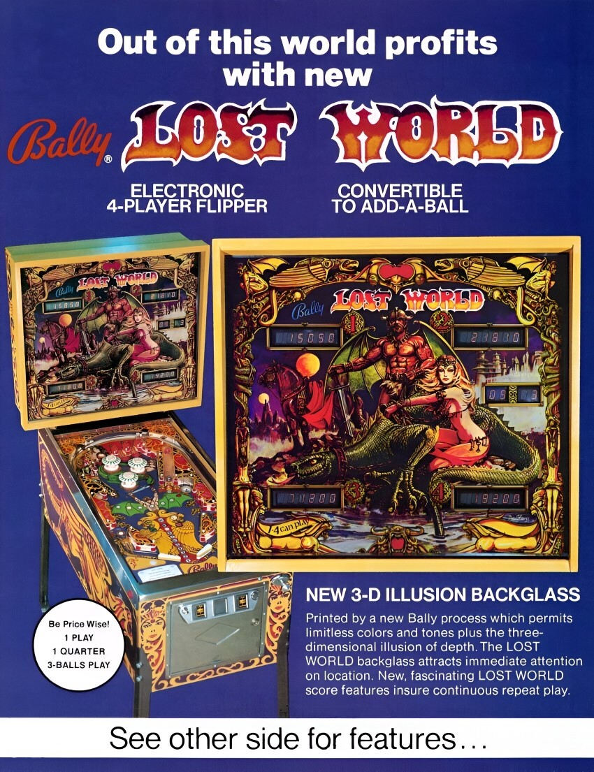 1977 Bally Lost World Pinball Machine Maintenance Tune Up Kit