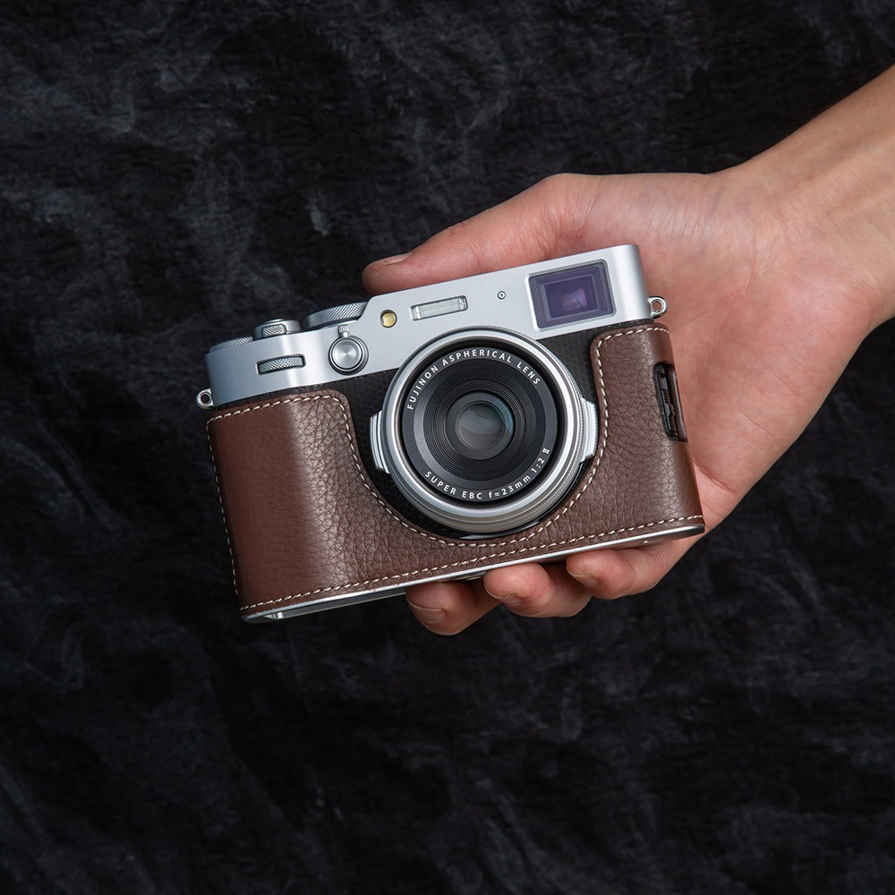 For Fujifilm X100VI Case Handmade Genuine Leather Half Case Bag Cover