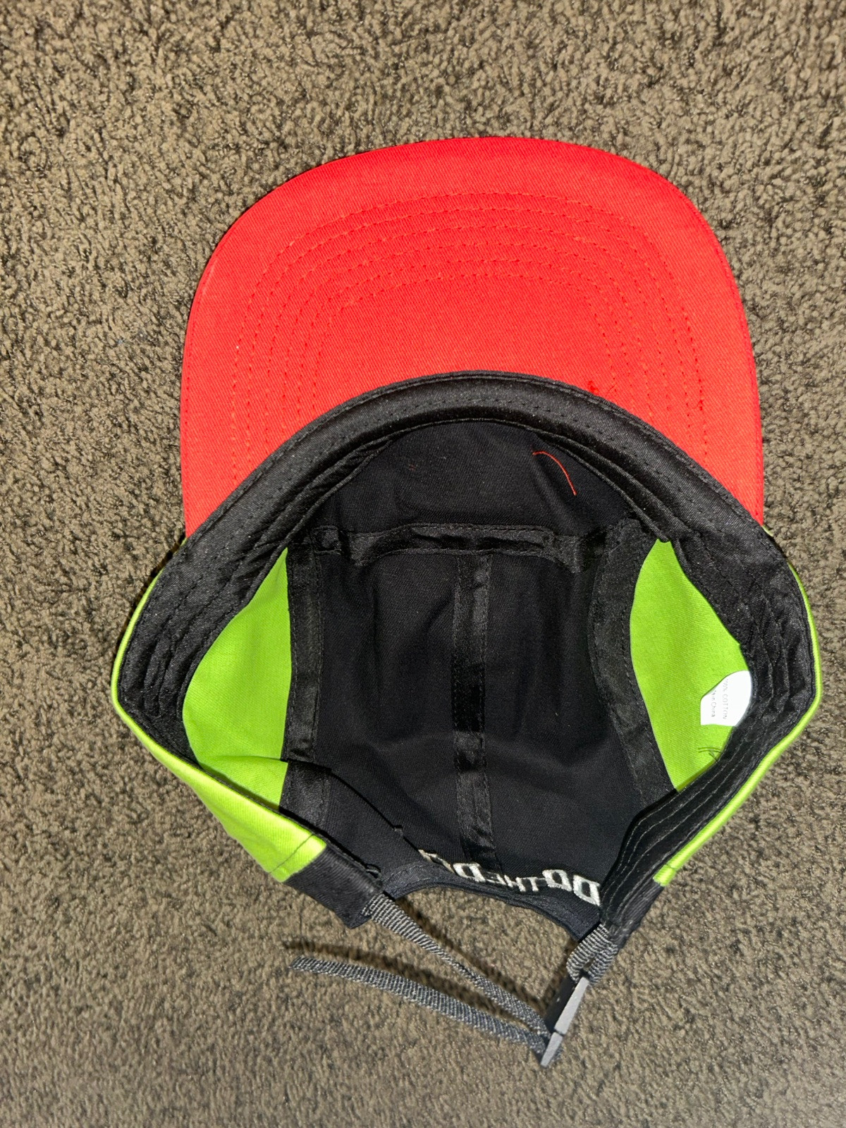 Mountain Dew Gaming Multi Color 5 Panel hat Mt. Dew Black Red Green
