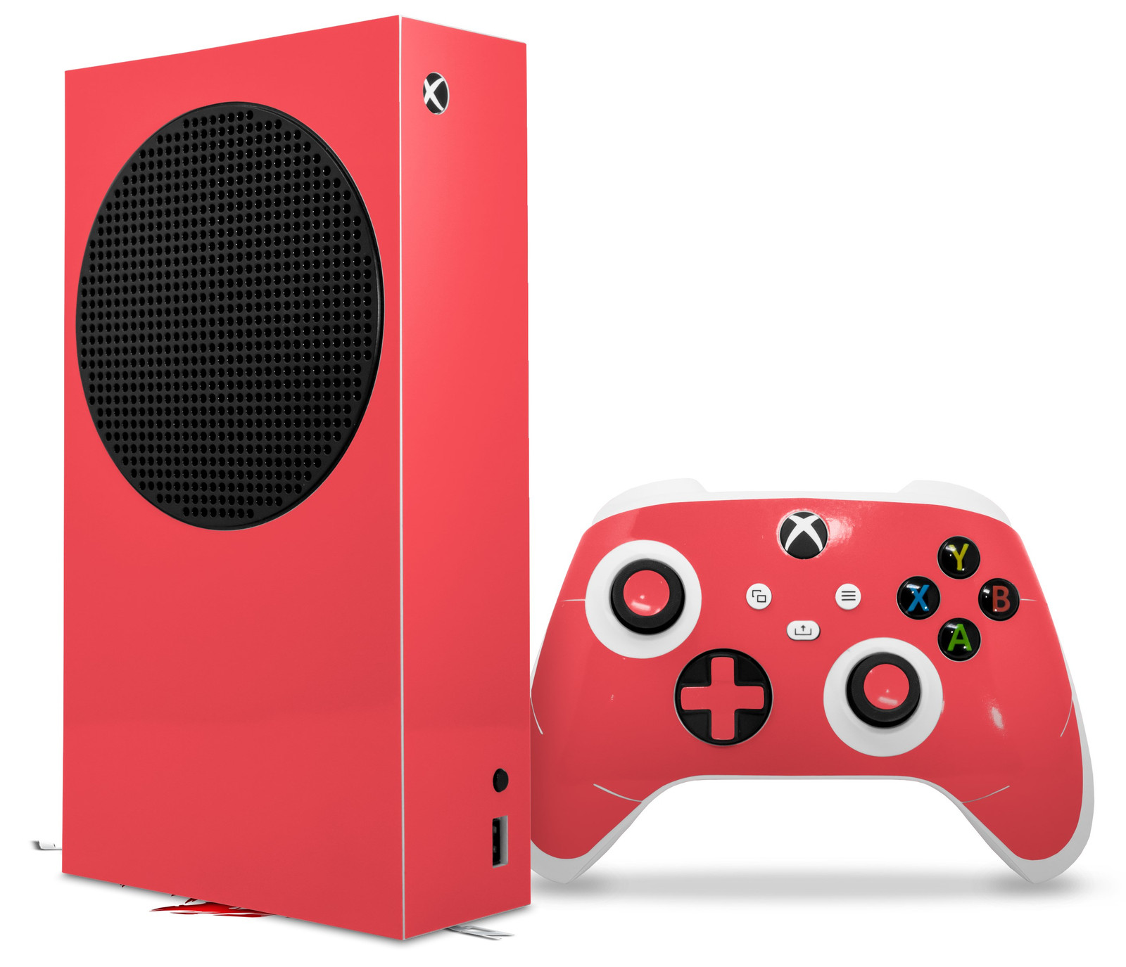 Skin Wrap for XBOX Series S Console Controller Solids Collection Coral