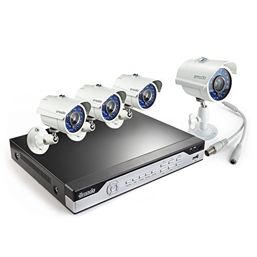 Zmodo 8-Ch H.264 960H DVR Security System w 1 TB HD & 4 700TVL IR Cameras White