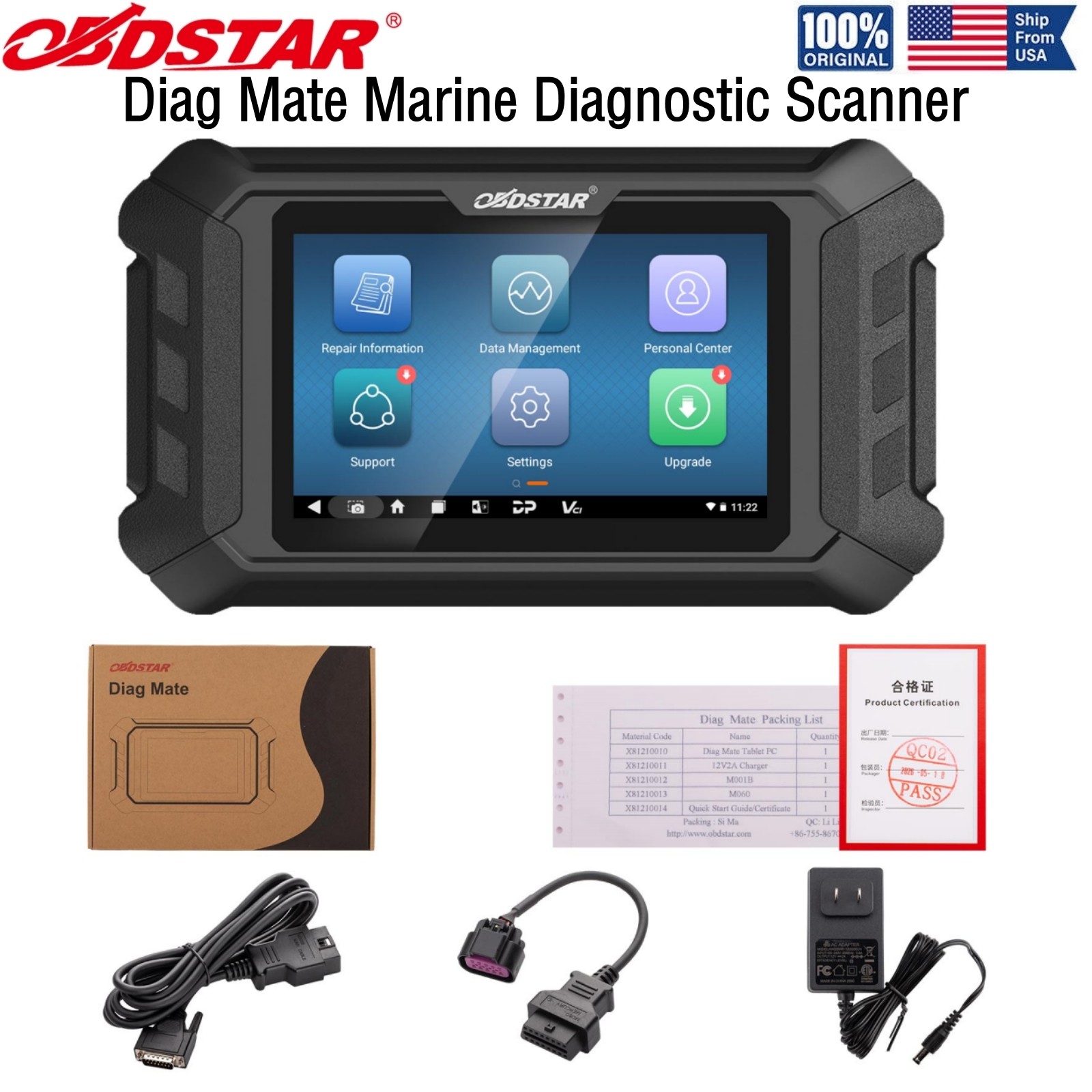 OBDSTAR Diag Mate Intelligent Marine Diagnostic Tool Code Reader Service Reset
