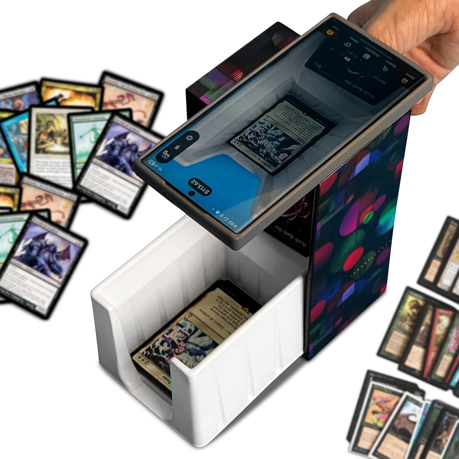 TCG Card Scanner Stand Phone Holder for Trading & Sports Cards | Compatible with