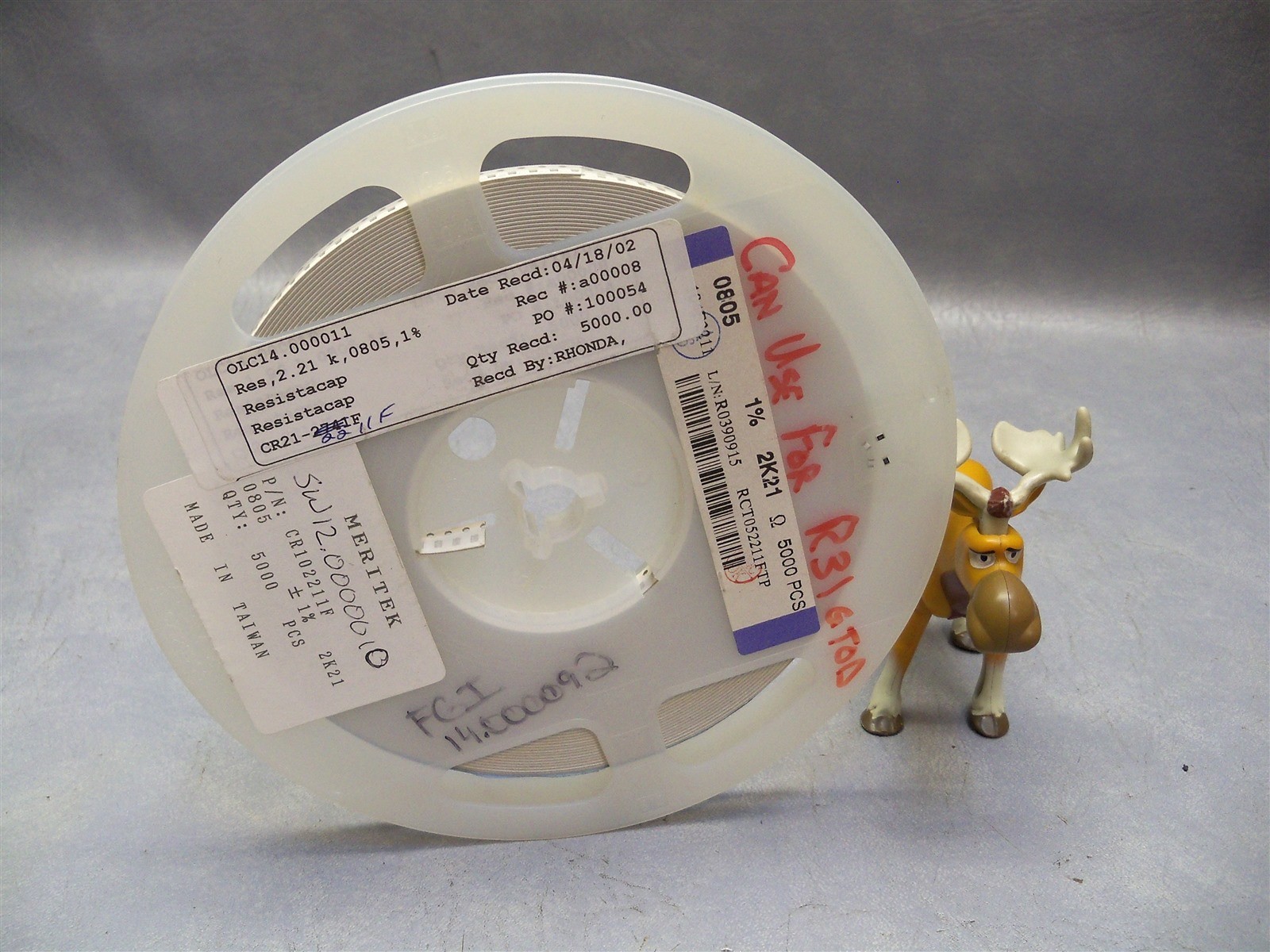RCT052001FTP RES SMT 2K 1% 0805 T/R Meritek 2500 piece reels