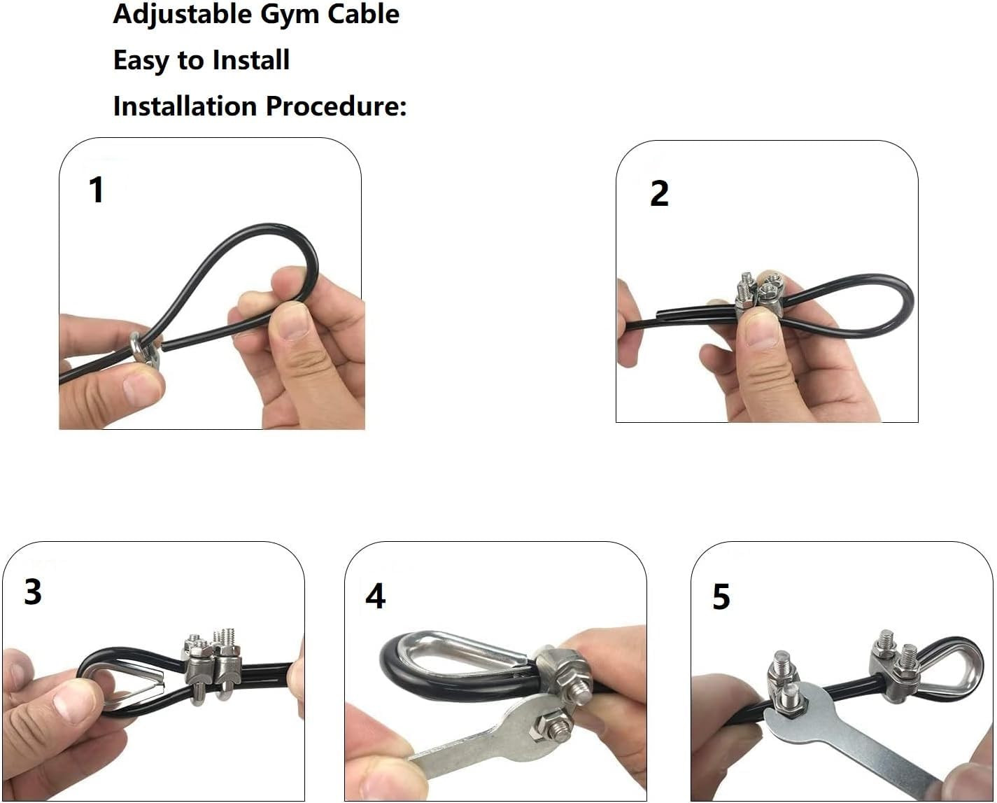Adjustable Fitness Pulley Cable,Replacement Cable Machine Accessories,Cable Pull