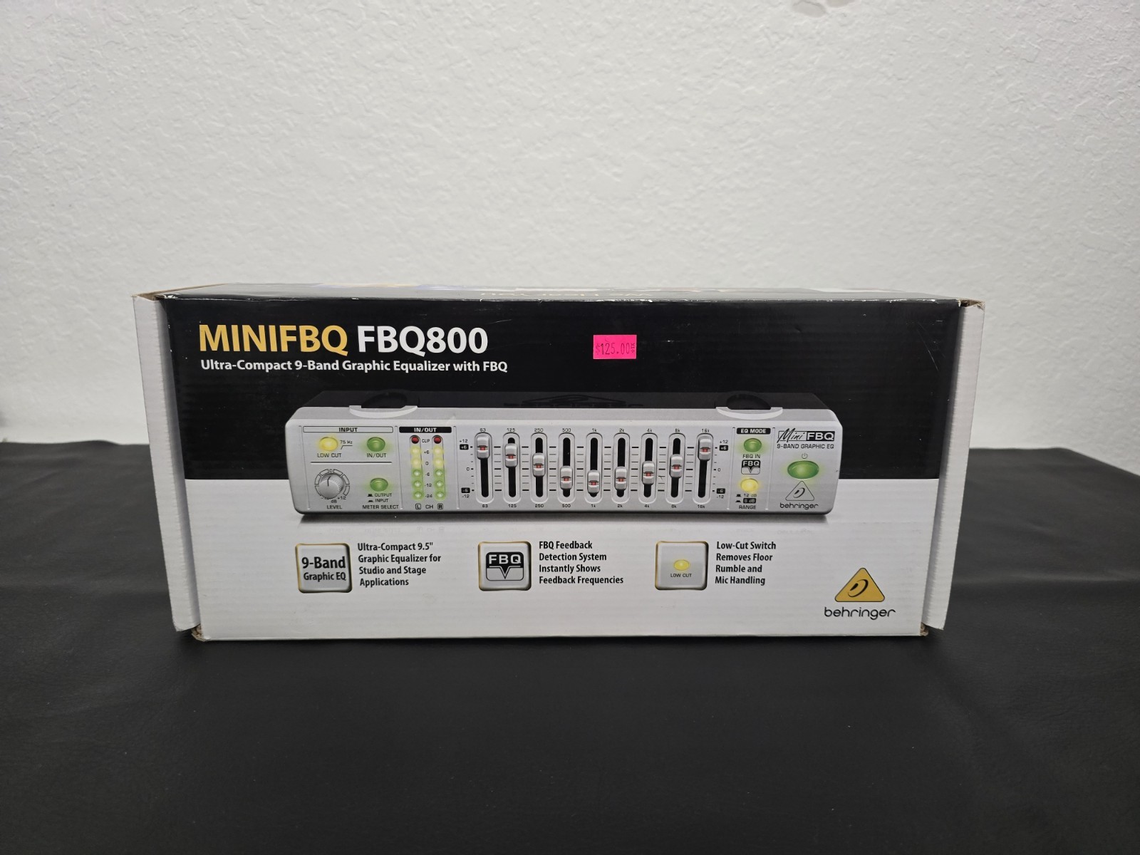 Behringer MiniFBQ FBQ800 Ultra-Compact 9-Band Graphic Equalizer Open Box
