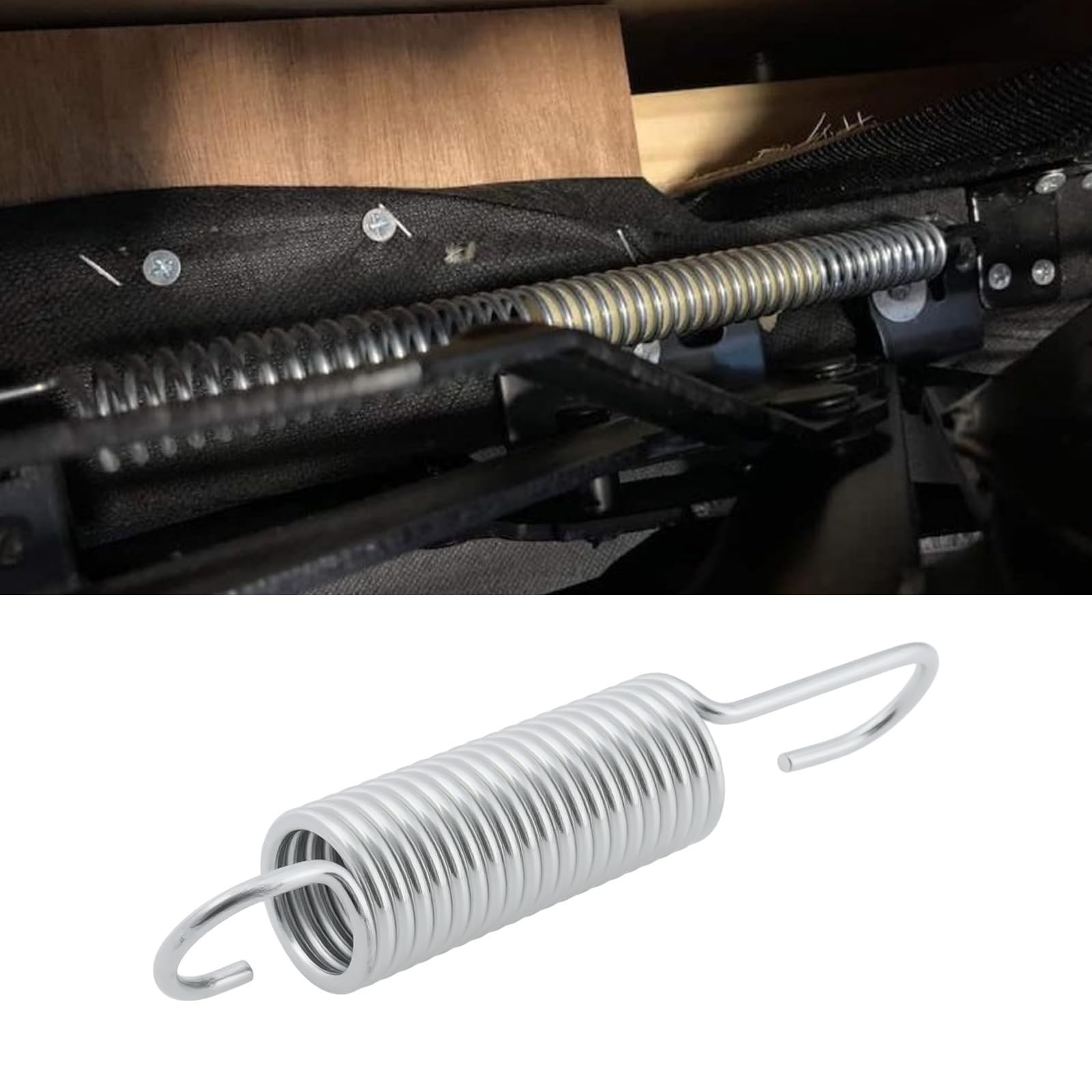 2Pcs Recliner Chair Tension Springs Wire Galvanized Steel Long Neck Hook Sofa...